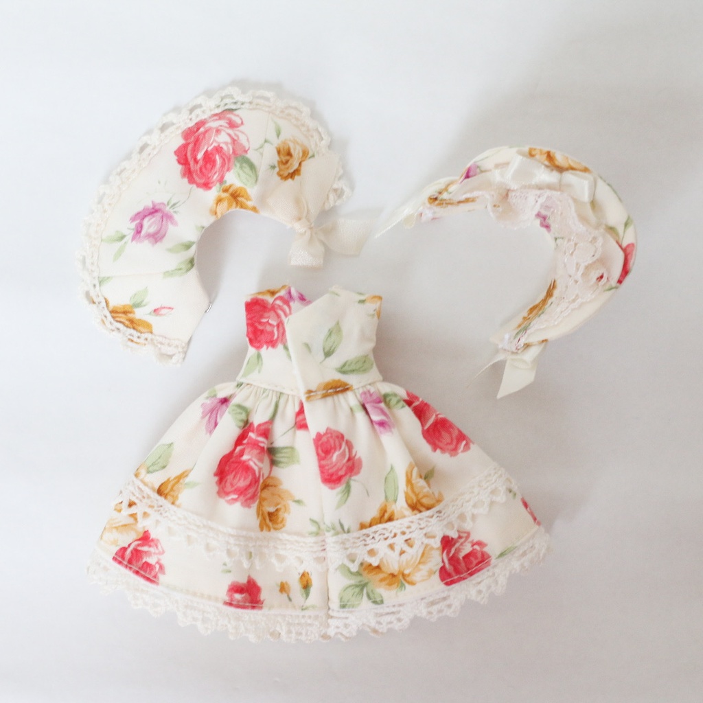 オビツ11 ケープ付きワンピース ローズ