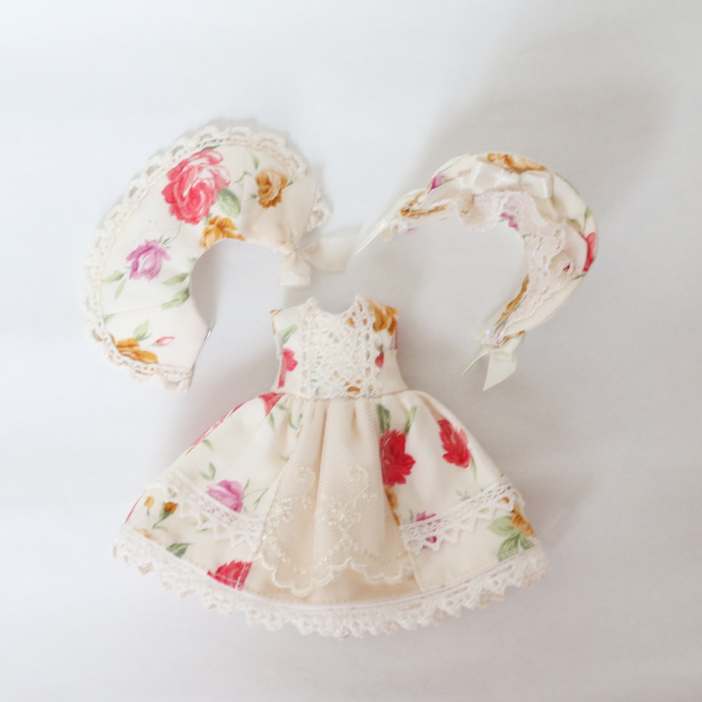 オビツ11 ケープ付きワンピース ローズ