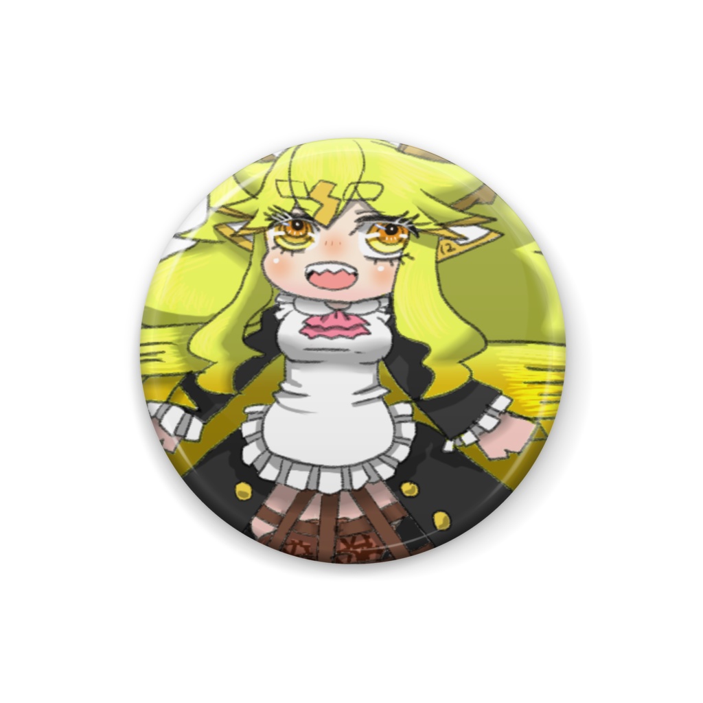 メイド服一二桐ぷち缶バッジ