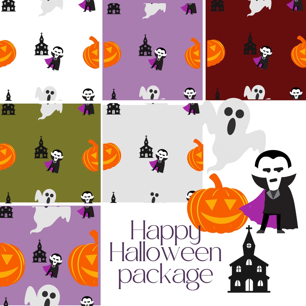 Happy Halloween packege tipeB デジタルペーパー