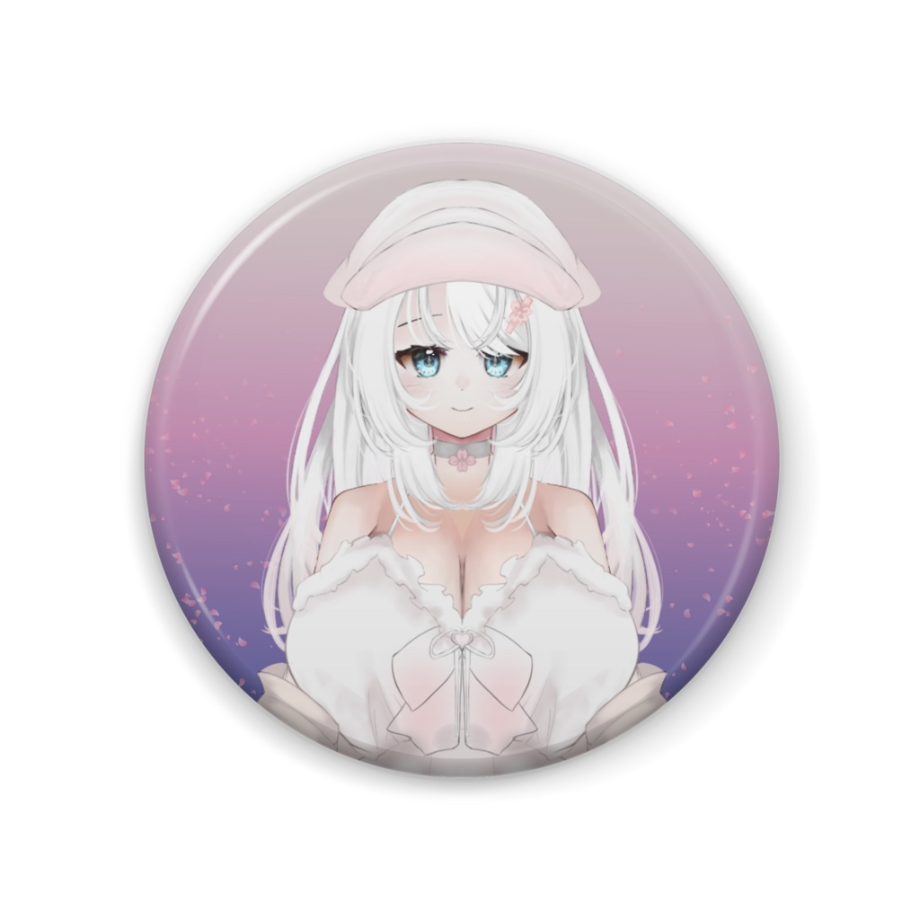 アイリス・篠森_春新衣装缶バッジ