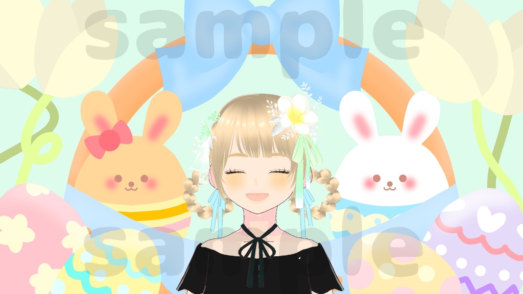 【動く背景セット】春イースター