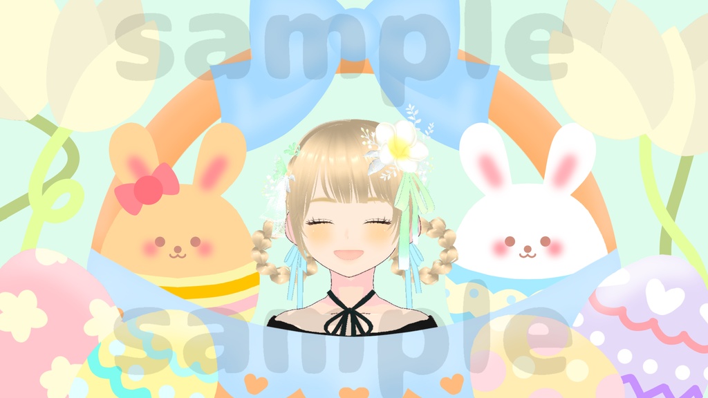 【動く背景セット】春イースター