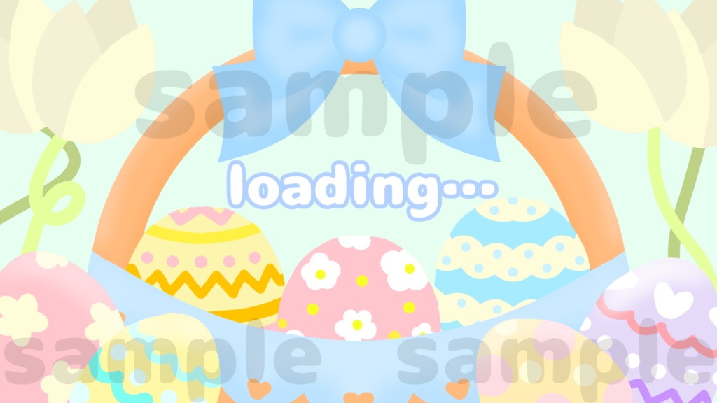 【動く背景セット】春イースター