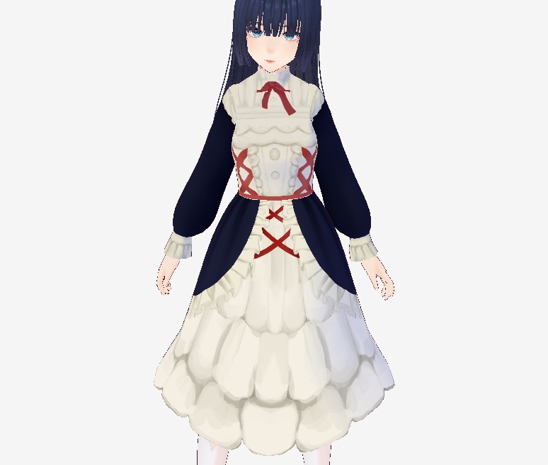 Blue Classic Doll Dress Texture