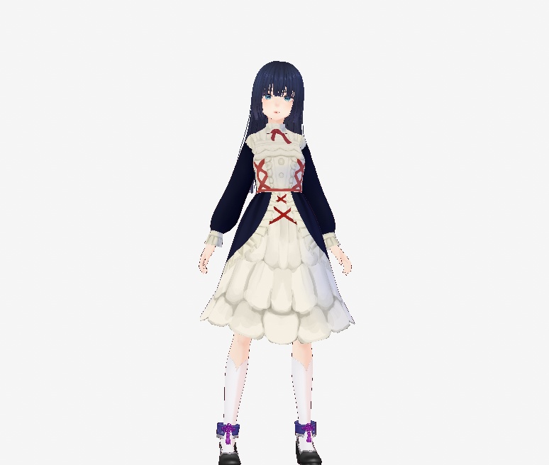 Blue Classic Doll Dress Texture