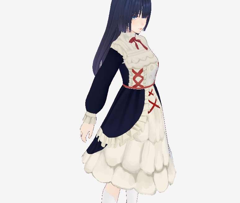 Blue Classic Doll Dress Texture