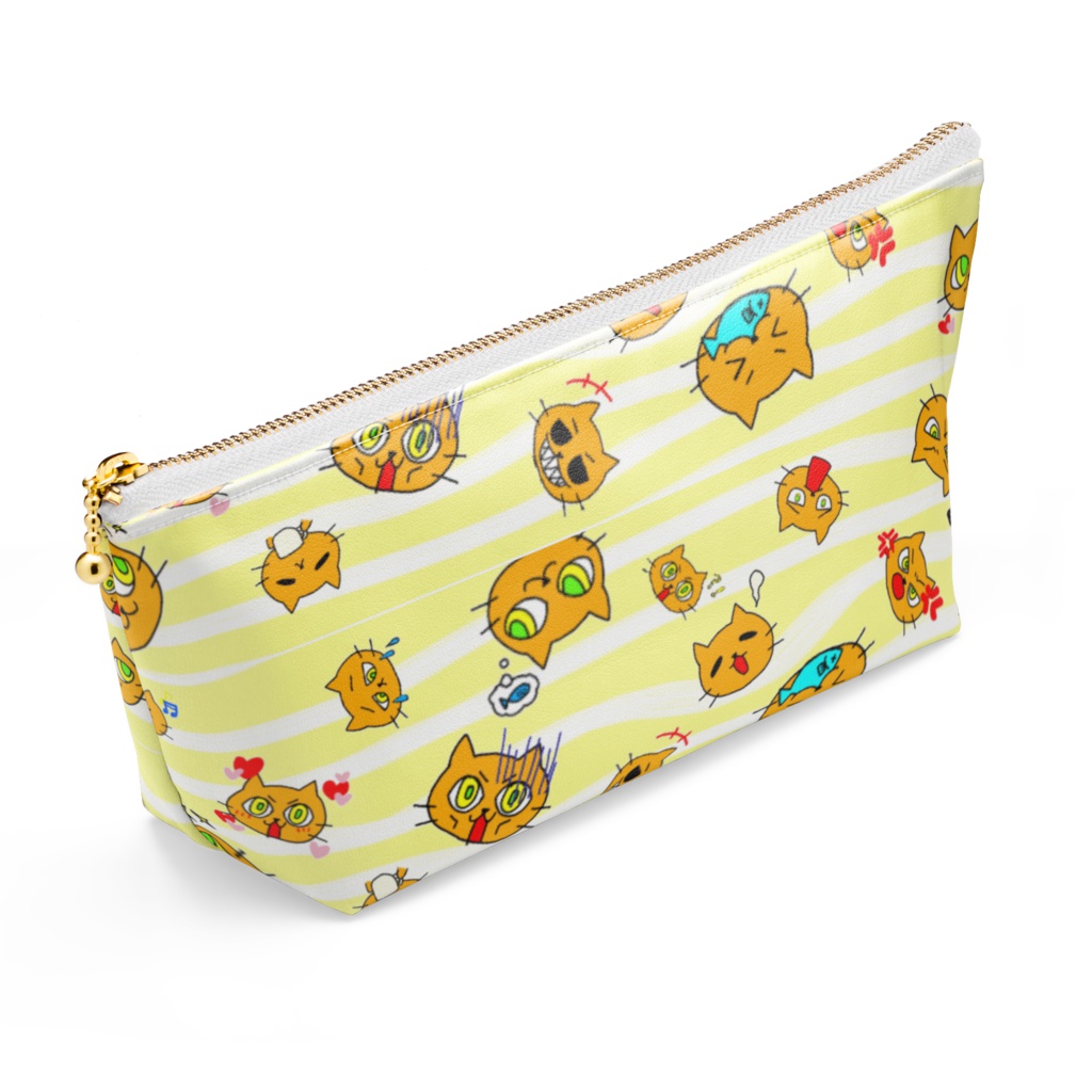 ネコ百面相ポーチ