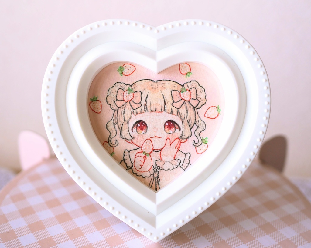 ミニ原画 しろいちご ベサニー&マーシー