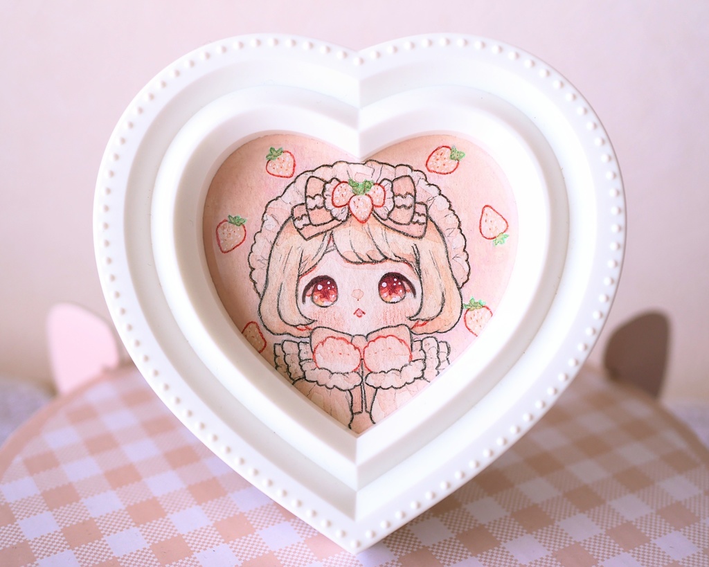 ミニ原画 しろいちご ベサニー&マーシー