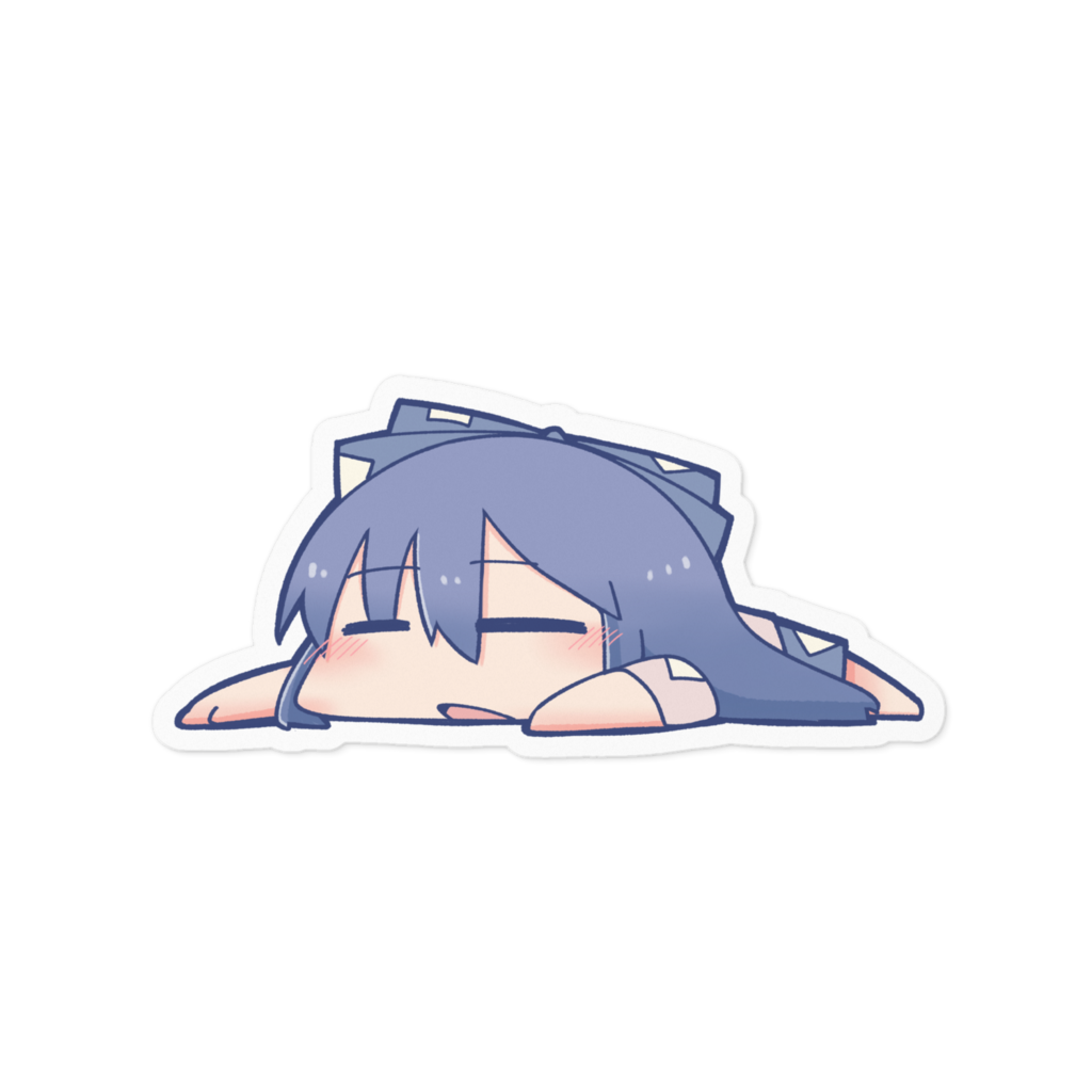 しおん寝そべりステッカー