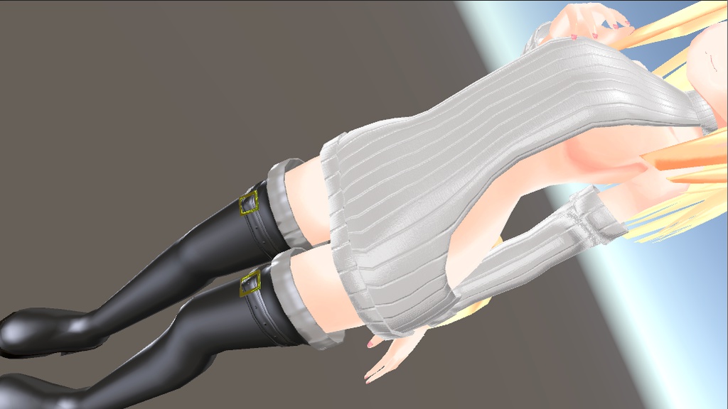 MikokoModel向け3Dデータ「例のセーター+MikokoModel改変素体」スキニング済み