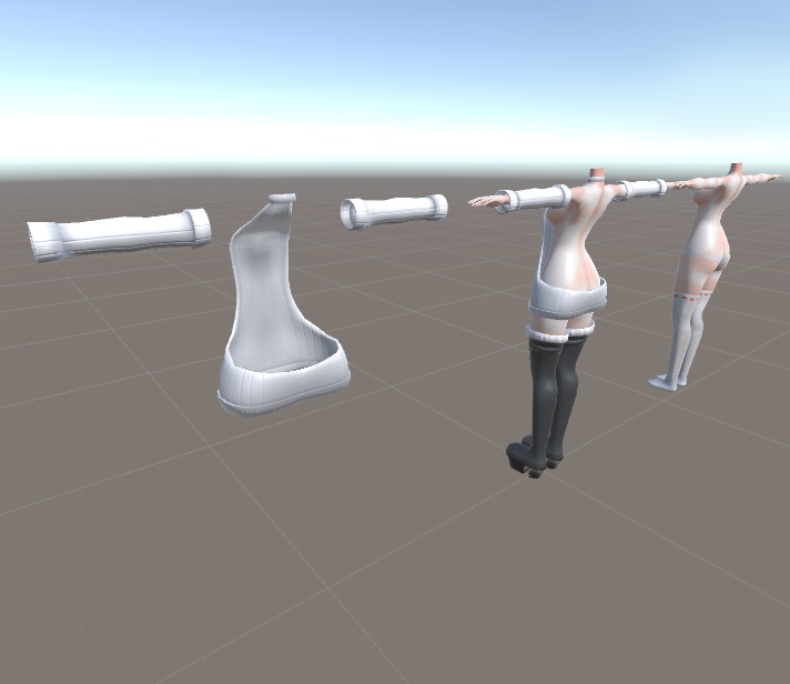 MikokoModel向け3Dデータ「例のセーター+MikokoModel改変素体」スキニング済み