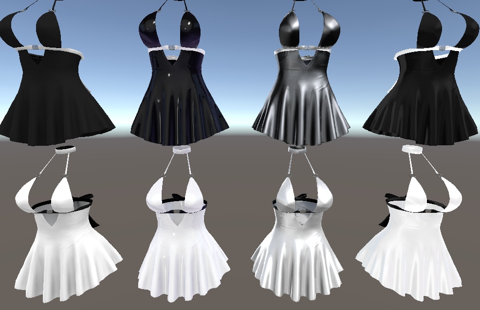 【Ver1.31】3D衣装 ワンピースドレス【キッシュ用素体用】