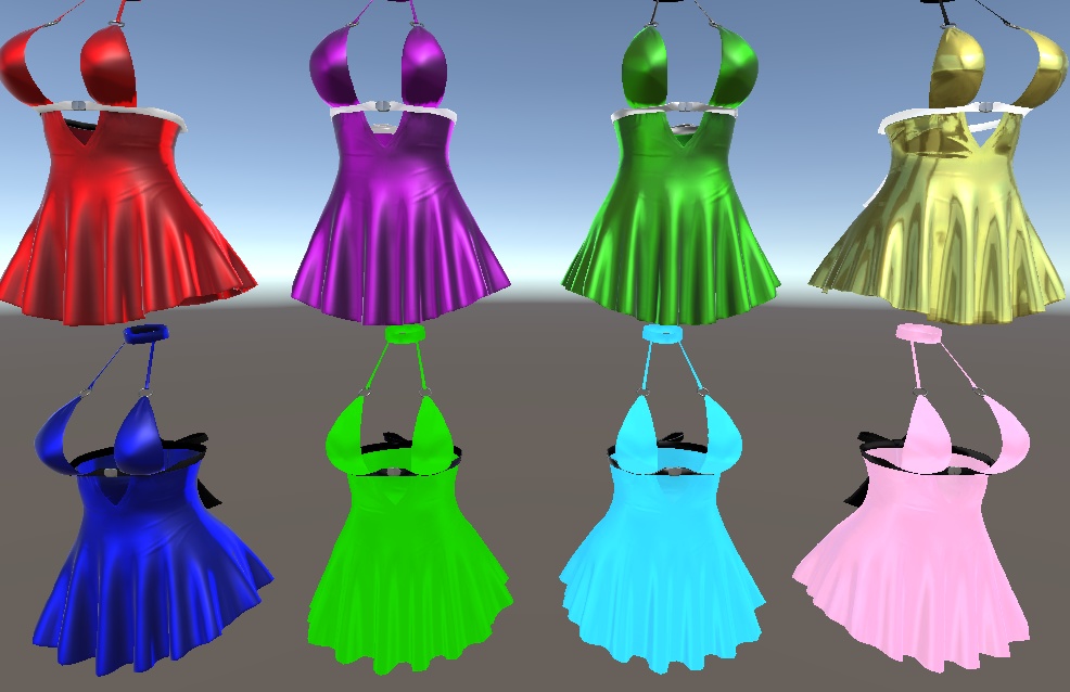 【Ver1.31】3D衣装 ワンピースドレス【キッシュ用素体用】