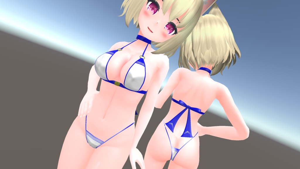 【Ver1.31】3D衣装 ワンピースドレス【キッシュ用素体用】