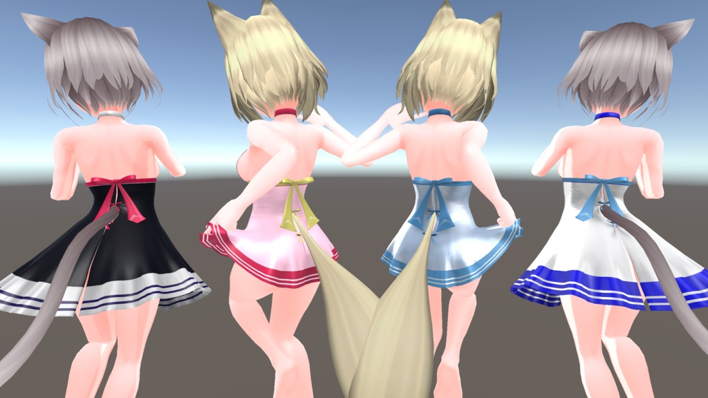 【Ver1.31】3D衣装 ワンピースドレス【キッシュ用素体用】