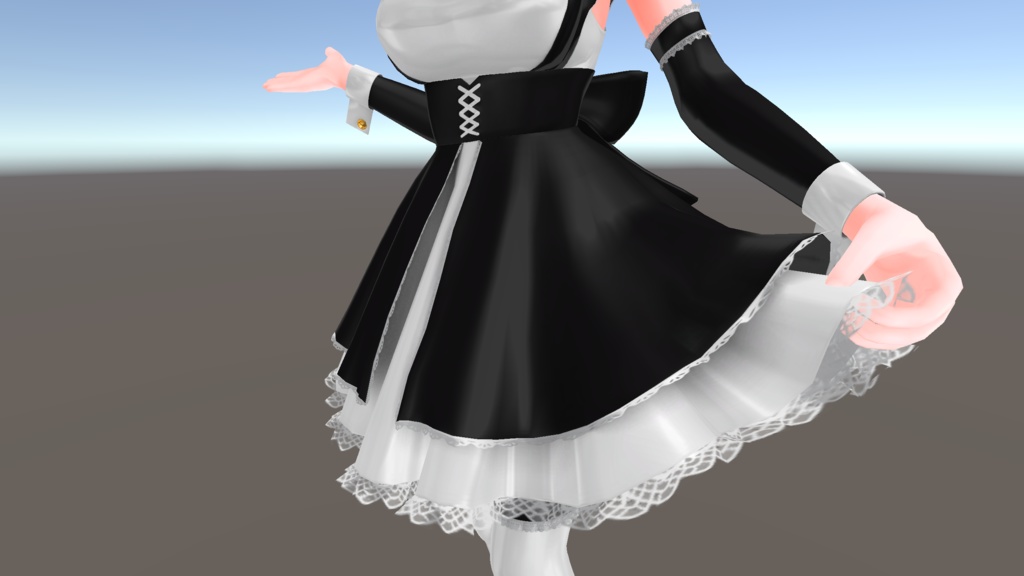 【Ver.1.01】3D衣装「メイド服1」【キッシュ用素体専用】