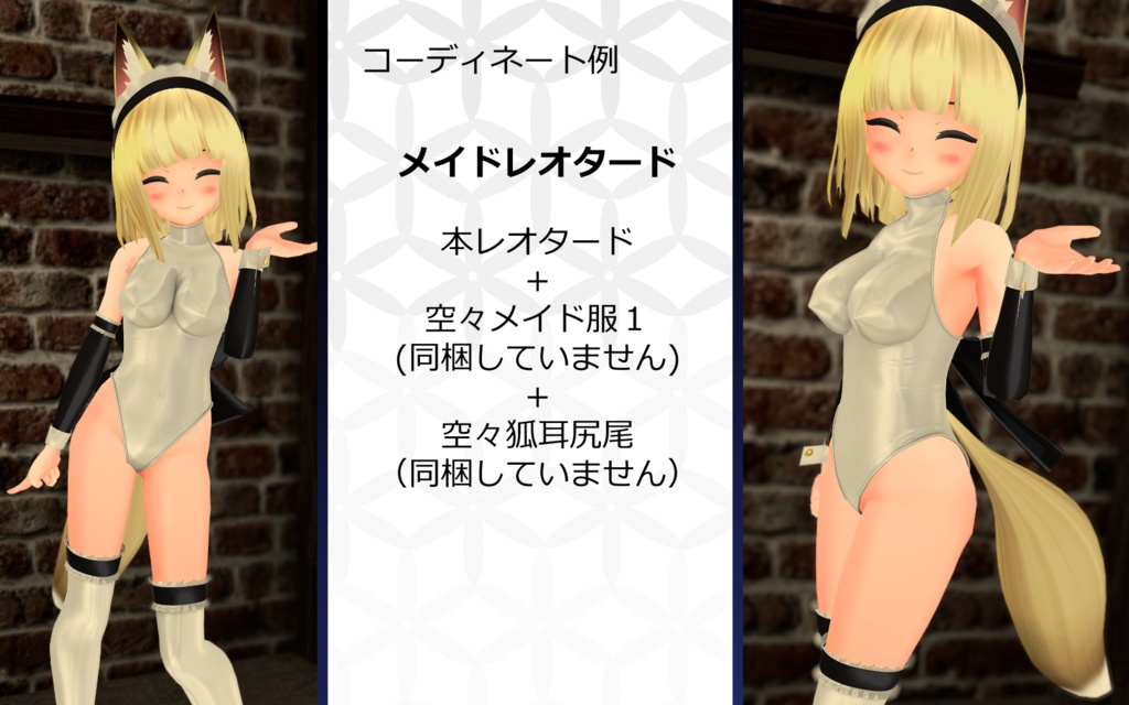 3D衣装「空々 レオタード1」【キッシュ素体用】