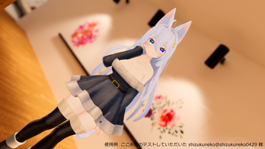 3D衣装「オフショルダーワンピース」3アバター対応【舞夜/ここあ/キッシュ用素体/たわわ/猫山苗対応】