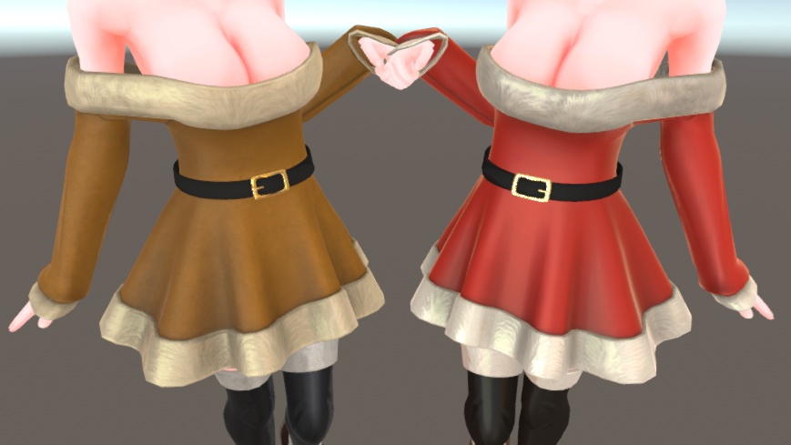 3D衣装「オフショルダーワンピース」3アバター対応【舞夜/ここあ/キッシュ用素体/たわわ/猫山苗対応】