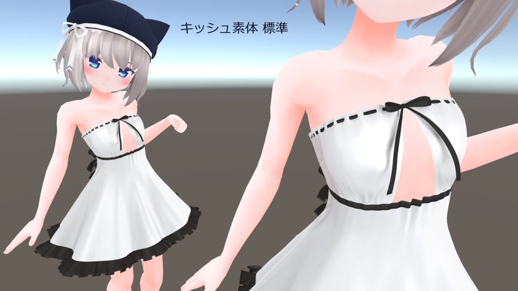 3D衣装「ワンピース2」キッシュ用素体標準/たわわ胸向け