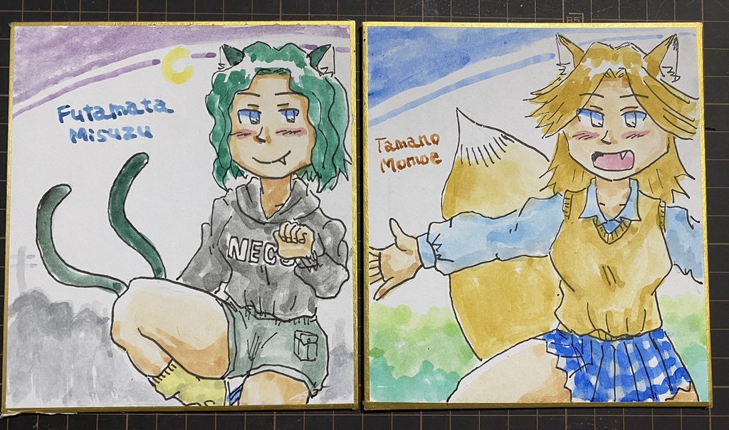 手書き豆色紙福袋(支援プラン)