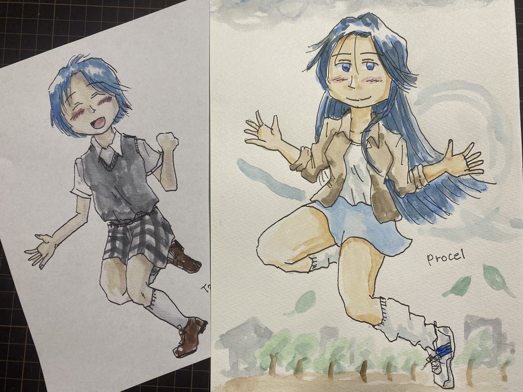 手書き豆色紙福袋(支援プラン)