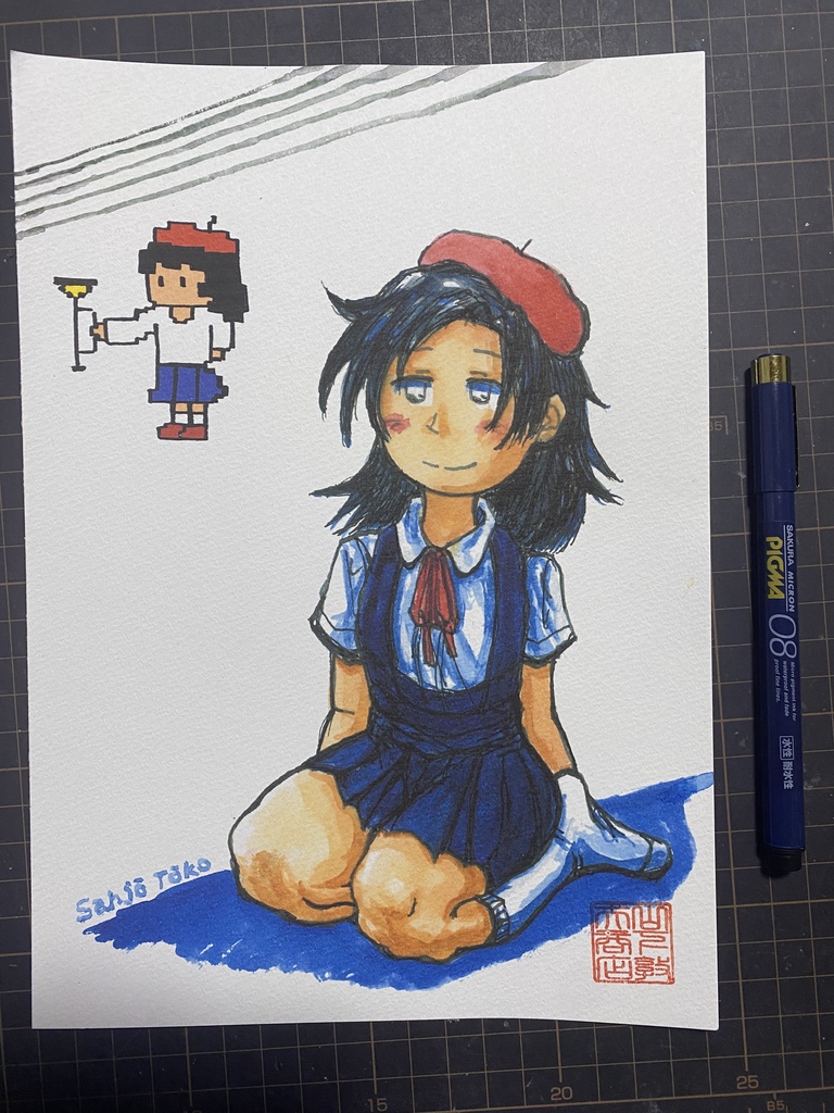 イラスト『ラッパ吹き・三条透子』B5サイズKMFG(匿名配送)