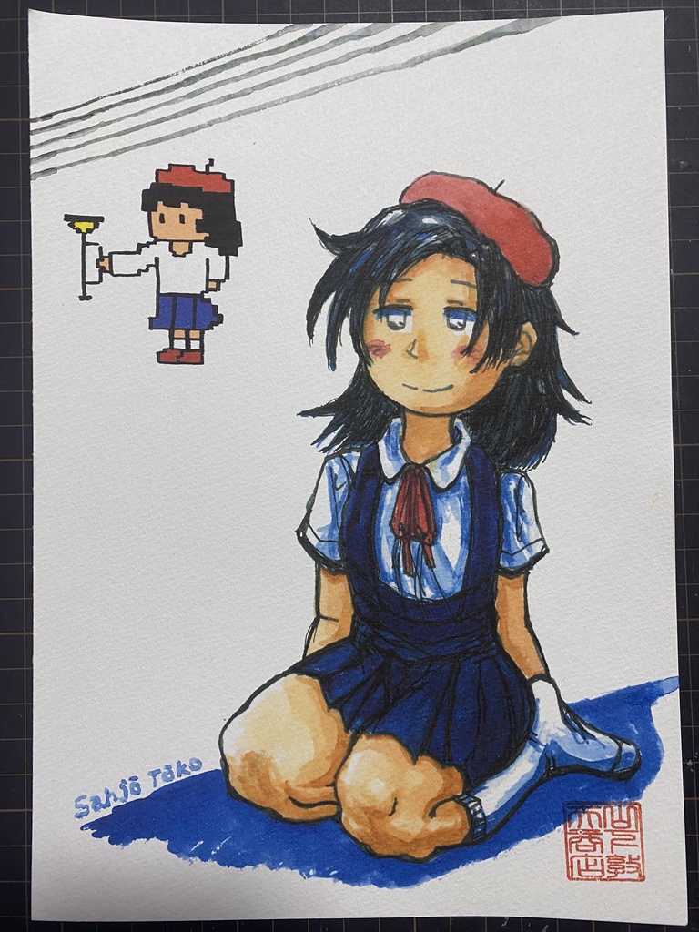 イラスト『ラッパ吹き･三条透子』B5サイズKMFG（匿名配送）