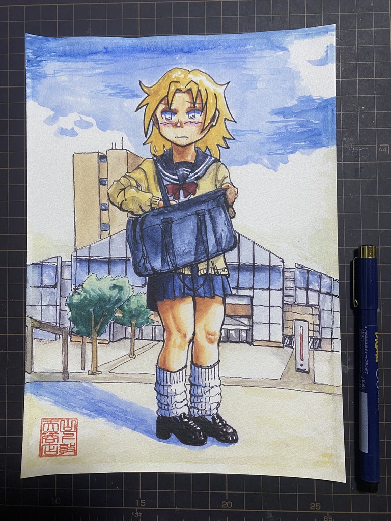 イラスト『北の街で・風丘智迅』B5サイズKMFG(匿名配送)