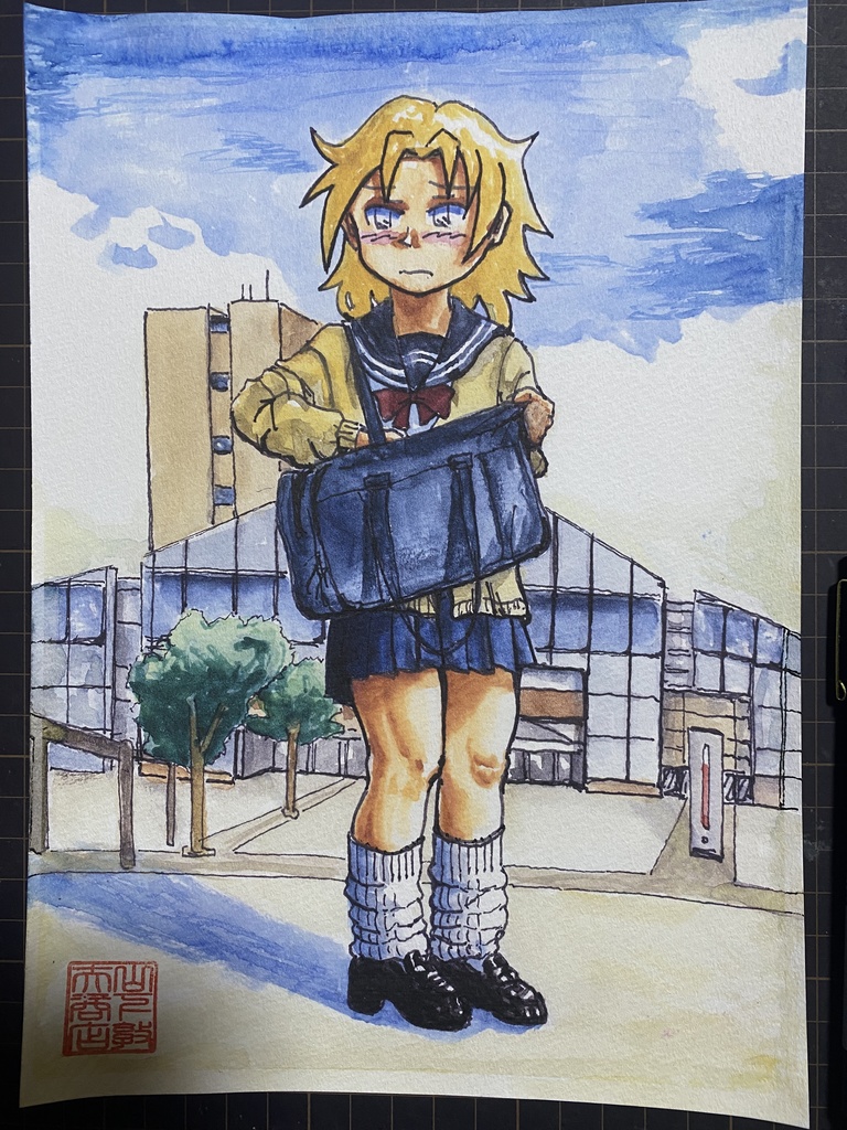 イラスト『北の街で・風丘智迅』B5サイズKMFG（匿名配送）