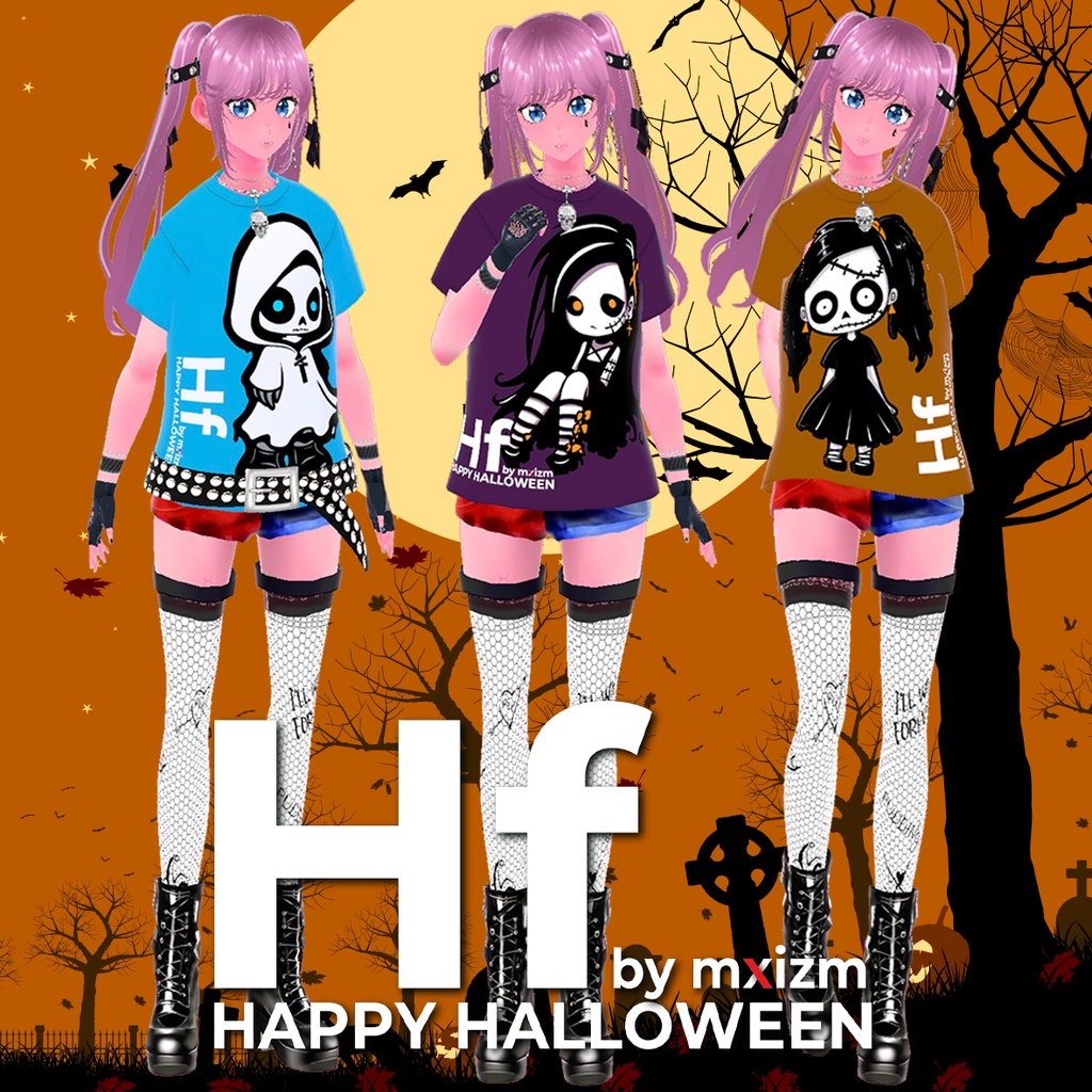mxizm Hydrofloor_Halloween-Tee3種