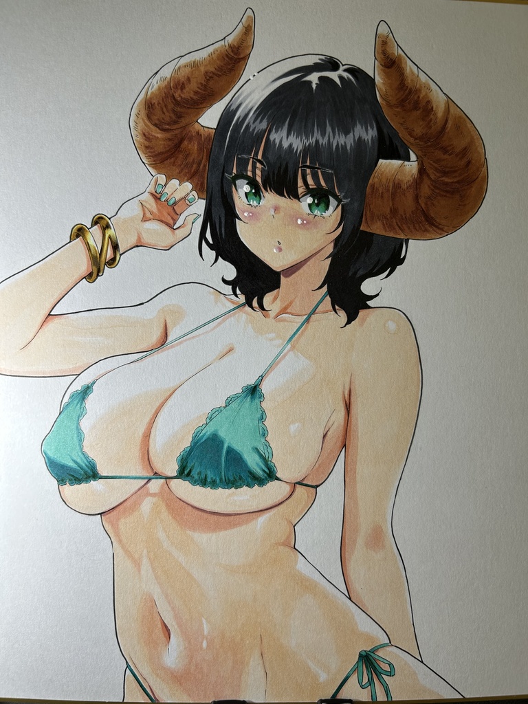 美乃さん　イラスト色紙