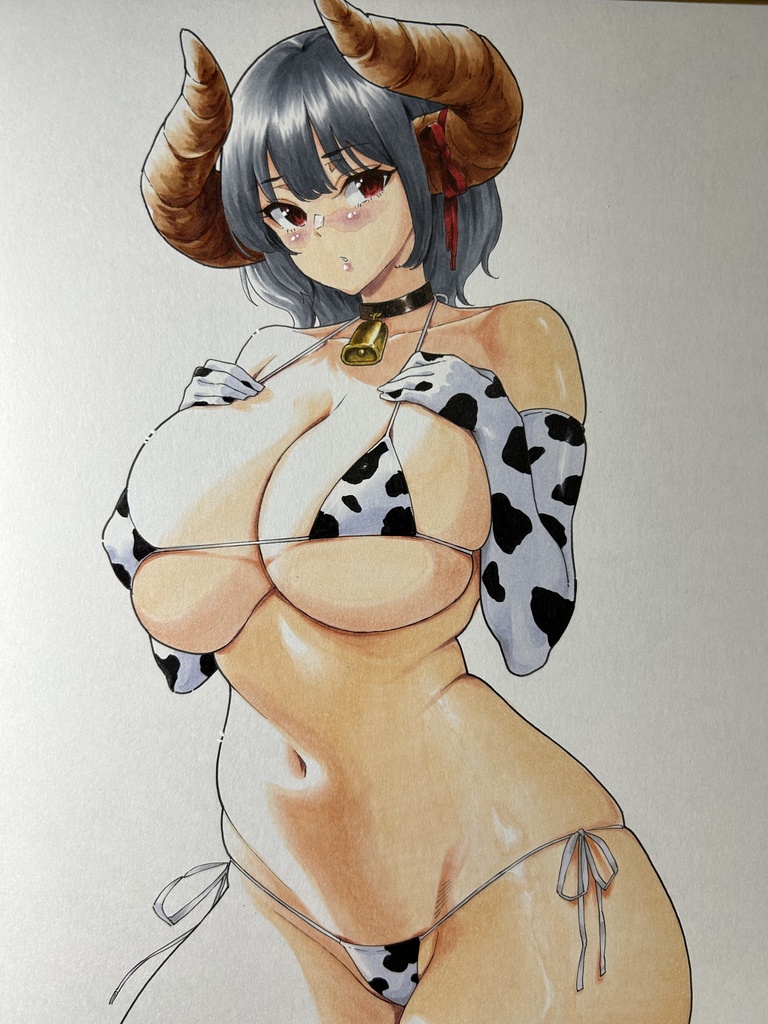 牛柄ビキニ、美乃さん　🐮