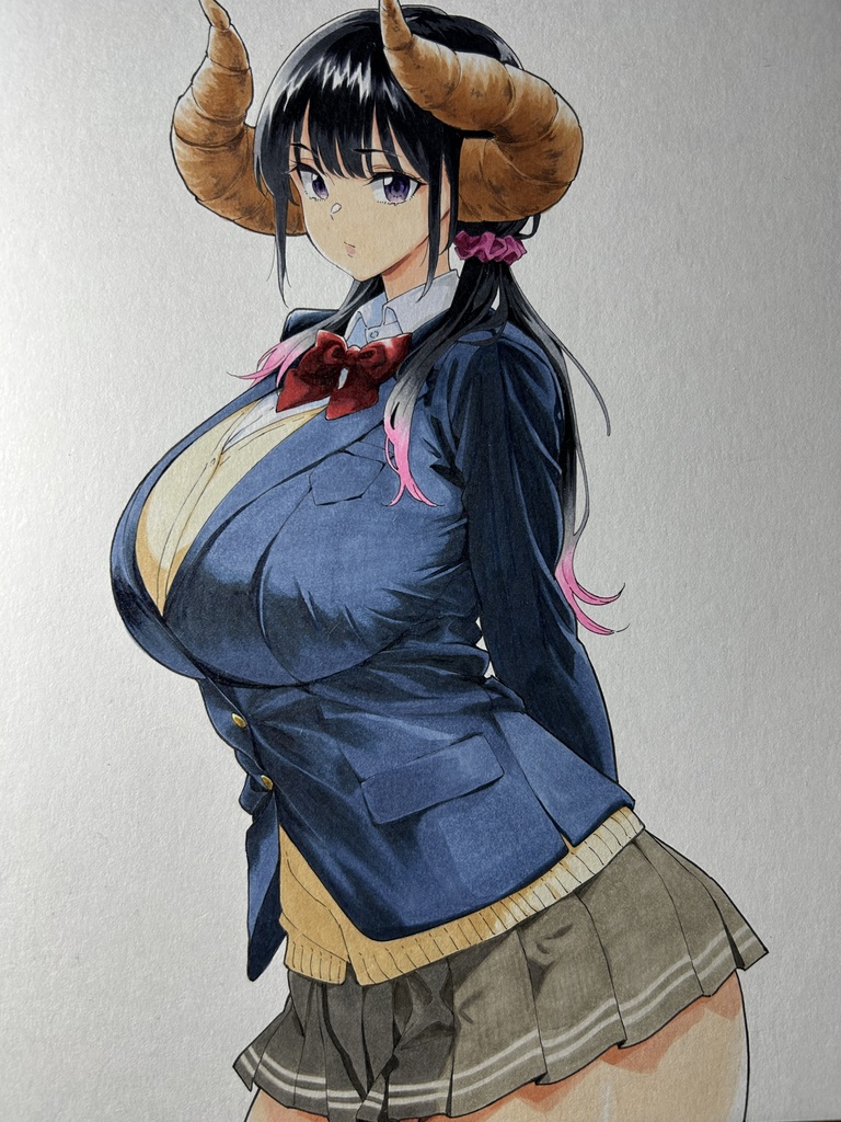 おさげ髪の高校生美乃さん🐮