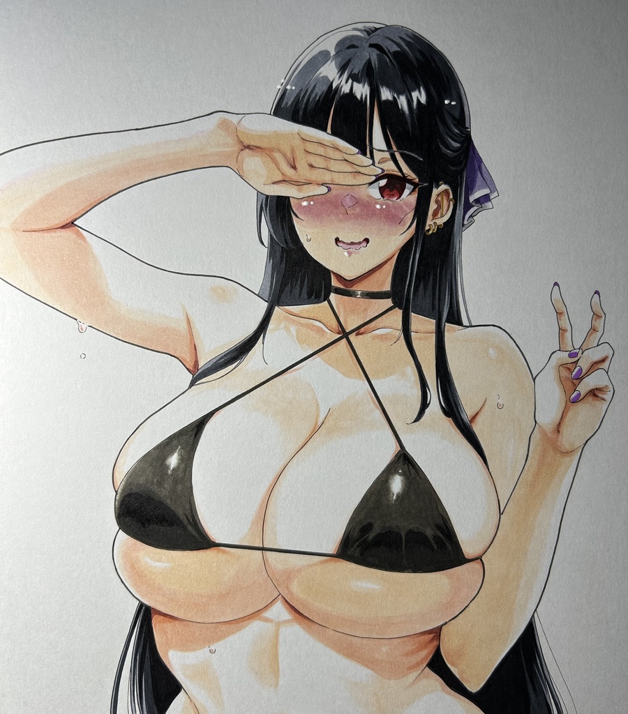 双葉、イラスト色紙