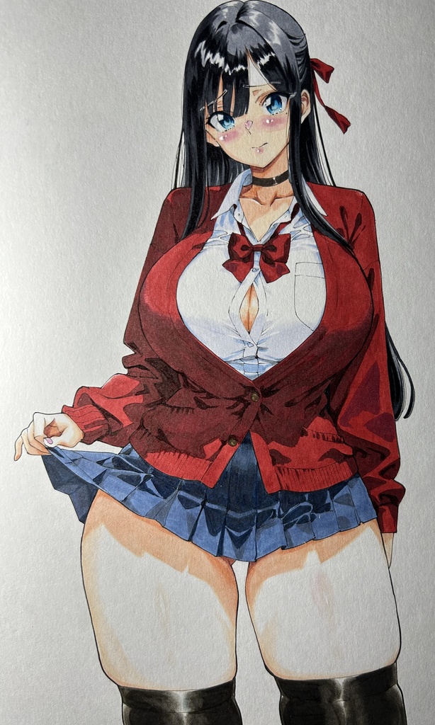 双葉🌱　カーディガン　ミニスカ