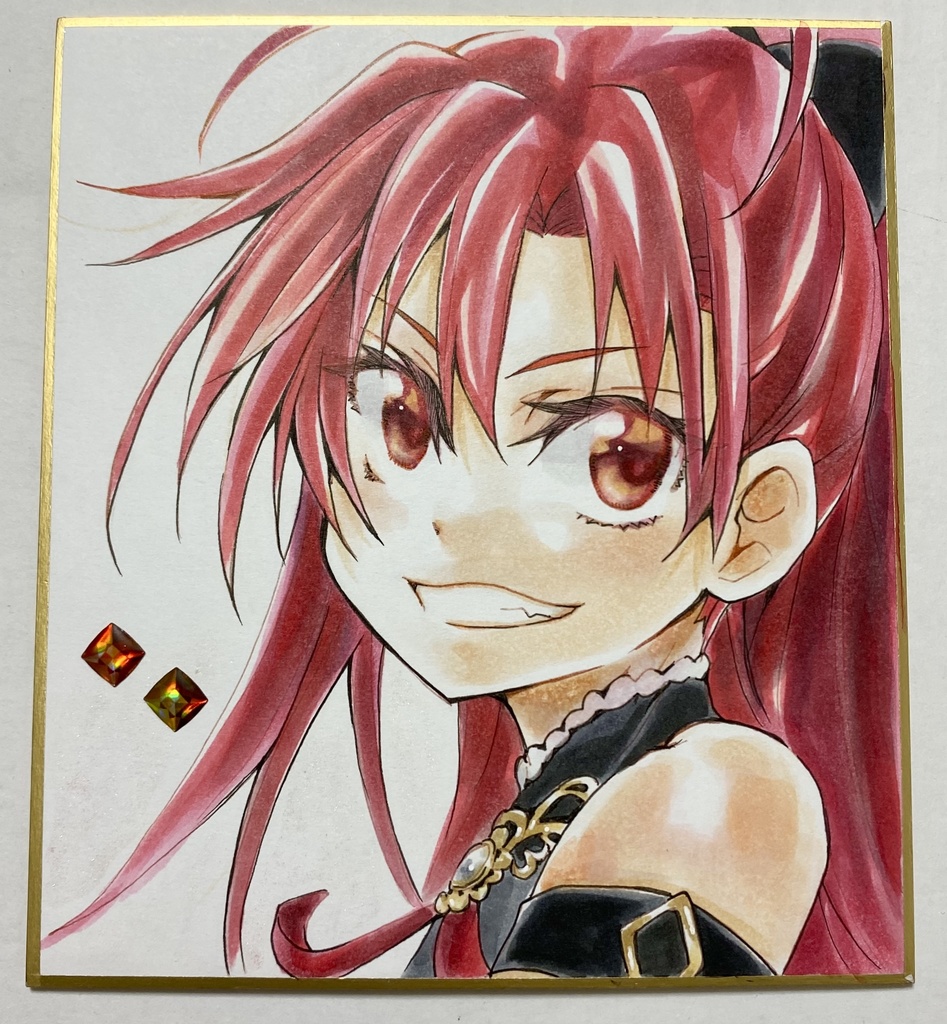 直筆イラスト 小色紙 まどか⭐︎マギカ 杏子