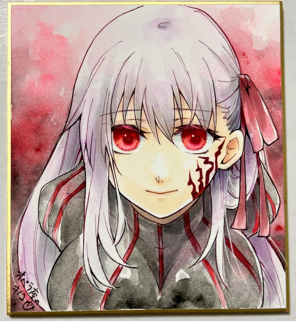直筆原画小色紙_fate マキリの杯 間桐桜
