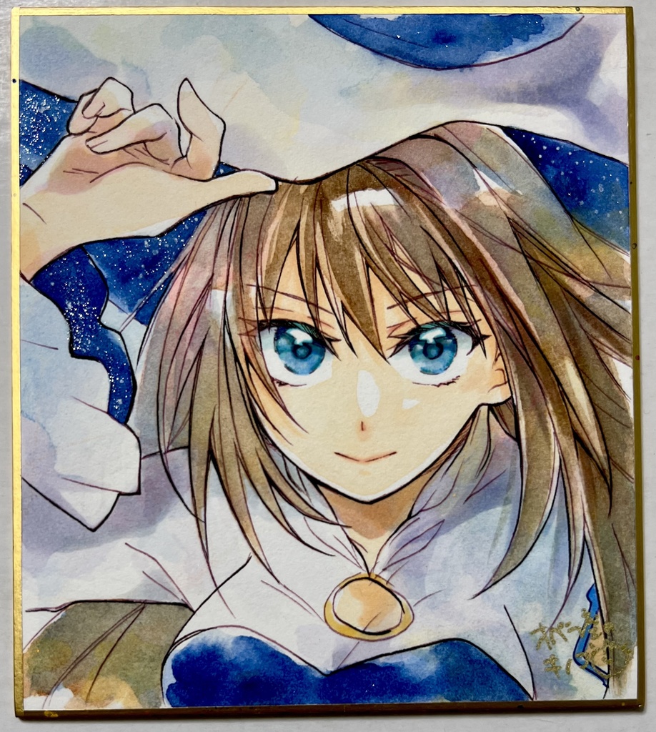 直筆原画小色紙_fgo　蒼崎青子