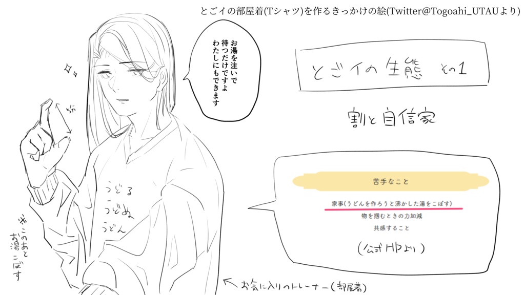 とごイの部屋着(Tシャツ)【UTAU音源付き】