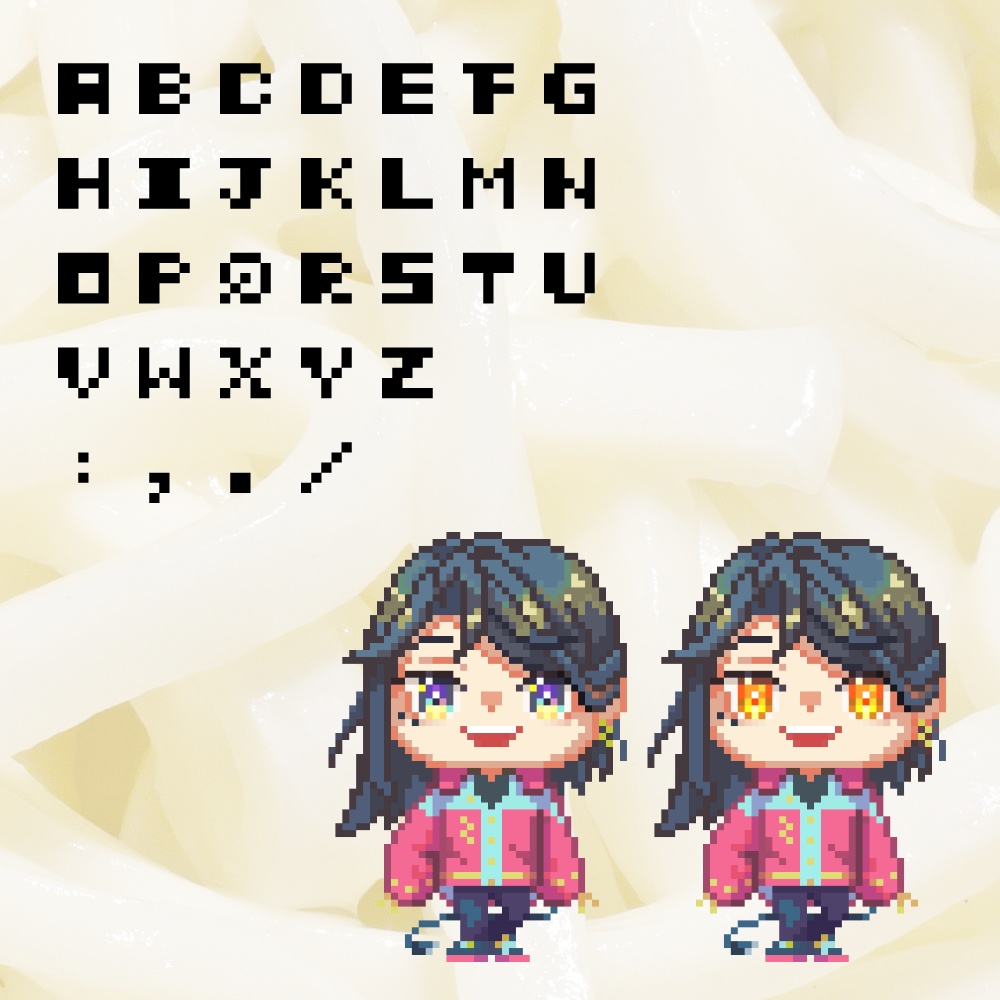 とーごイ洋志_T型 公式アクリルフィギュア【ドット立ち絵&フォント付き】