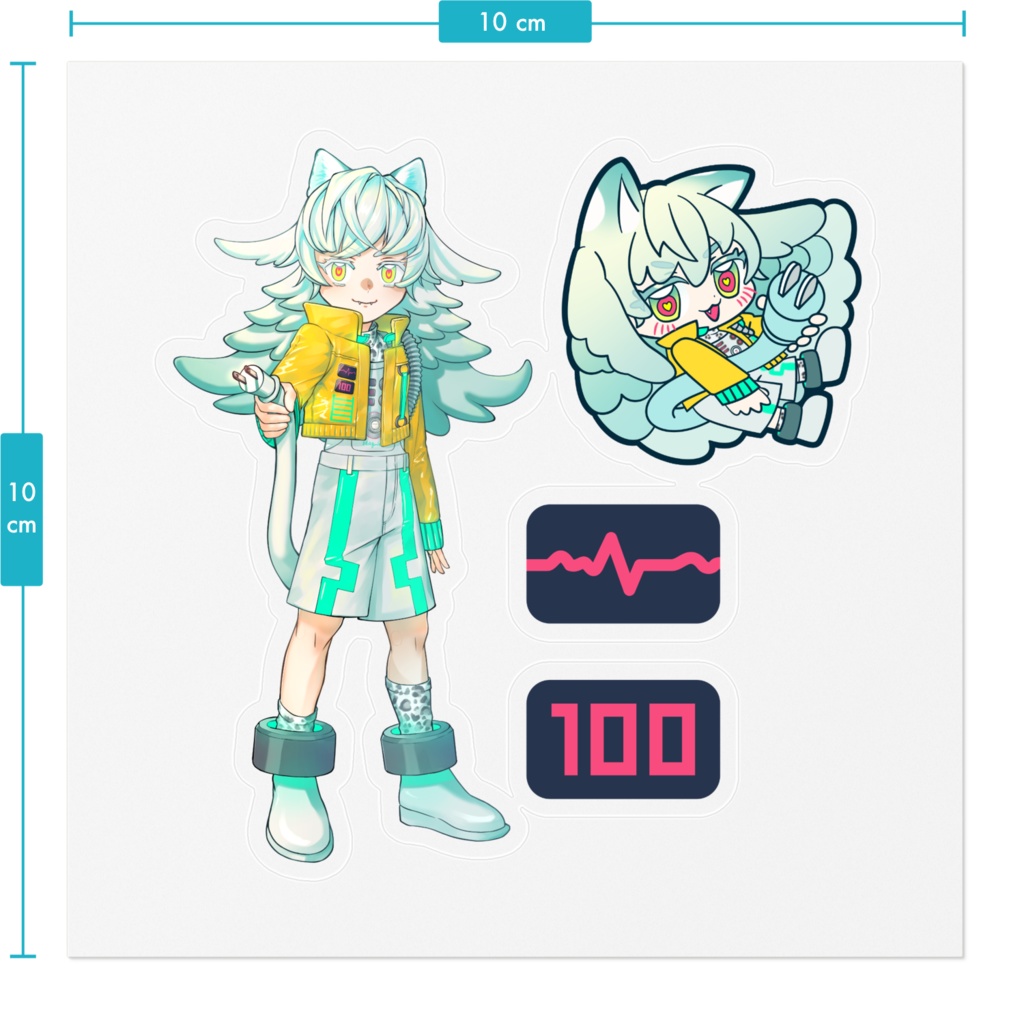 マキモリ・ラヴァル クリアステッカー