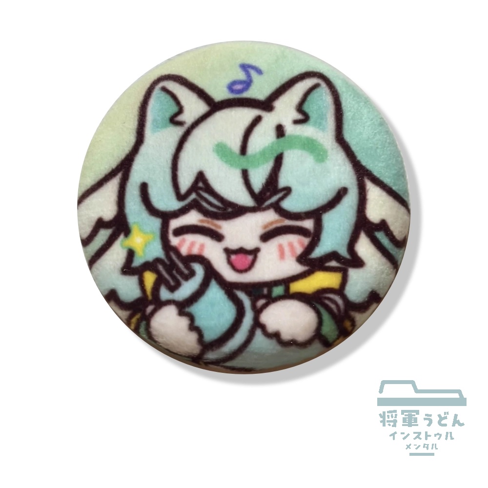 マキモリ・ラヴァルふわふわ缶バッジ(58mm)【受注生産】