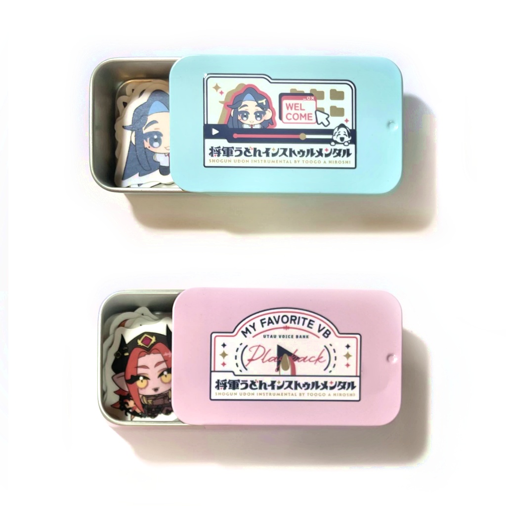 缶入りUTAU音源フレークシールセット メンタム缶2種
