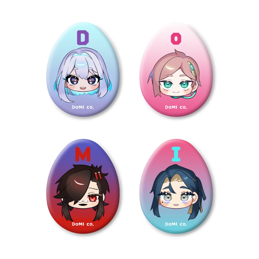 ユニット「DoMI co.」缶バッジ4個セット