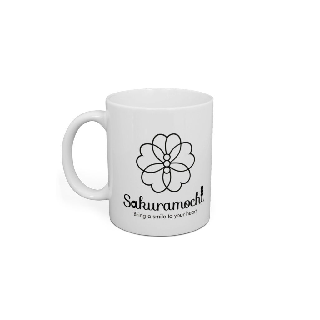 さくらもちマグカップ(white black)
