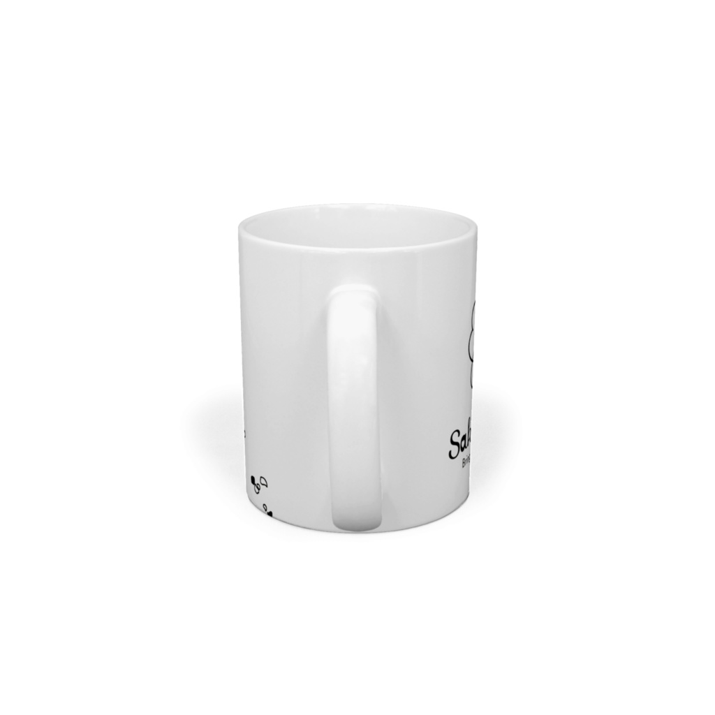 さくらもちマグカップ(white black)