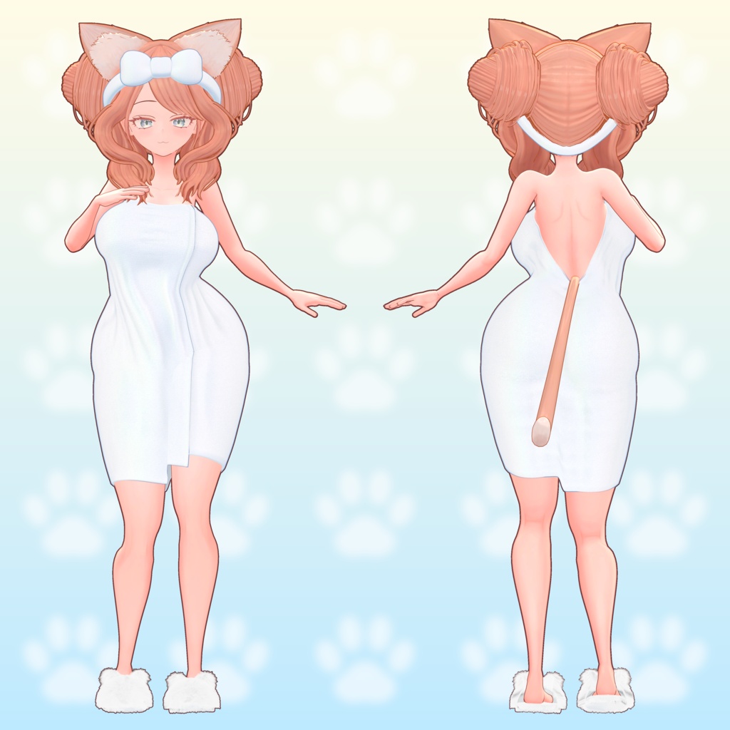 期間限定無料配布中~7/01まで!【キャミィ / Cammie専用3D衣装】バスタオル衣装
